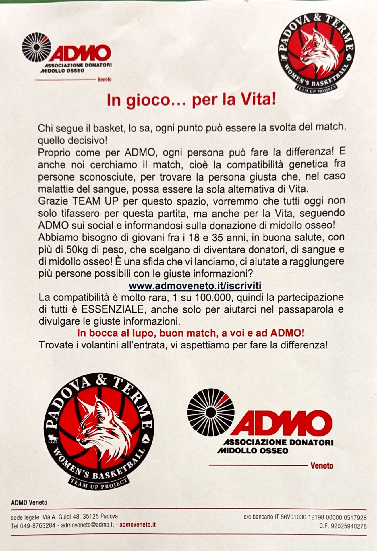 ADMO In gioco per la Vita