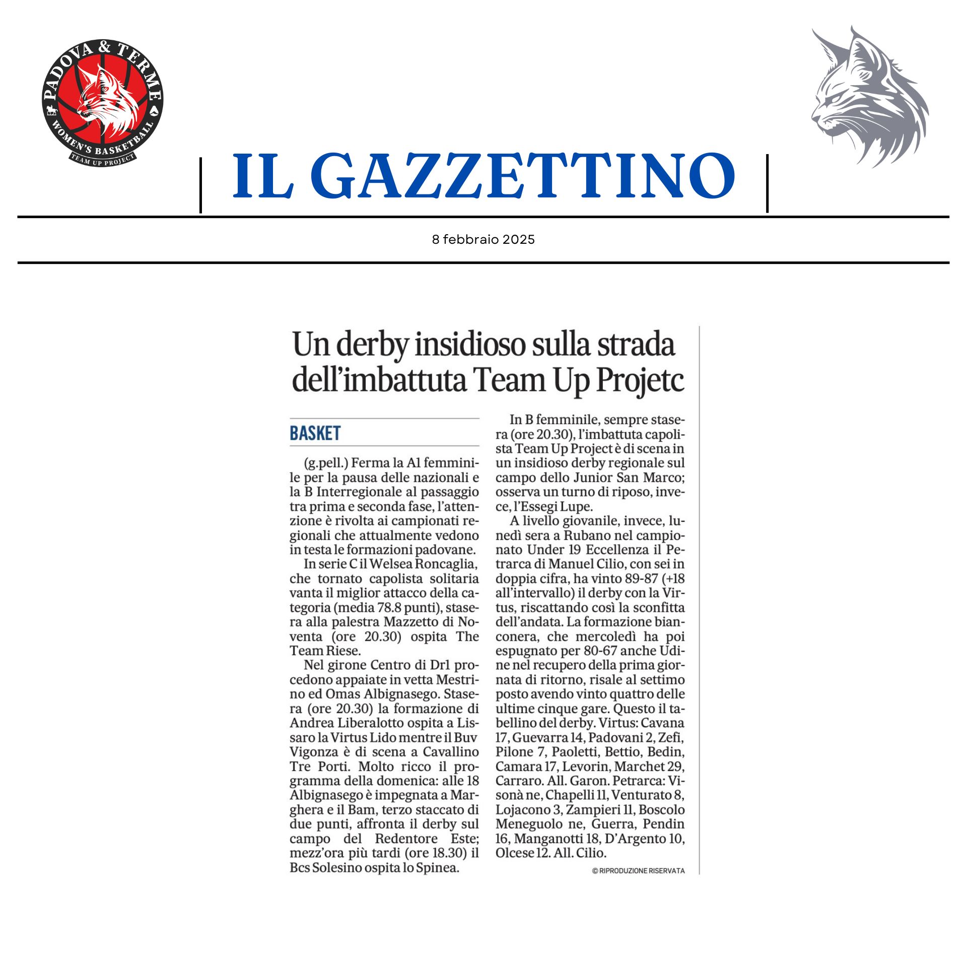 Il Gazzettino Padova 8/2/2025